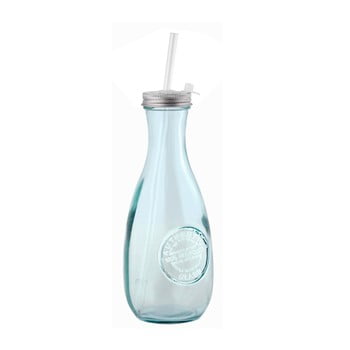 Sticlă cu pai și capac ego dekor authentic, 600 ml