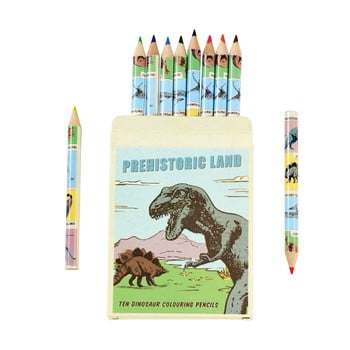 Set 10 creioane în husă cu model cu dinozaur rex london