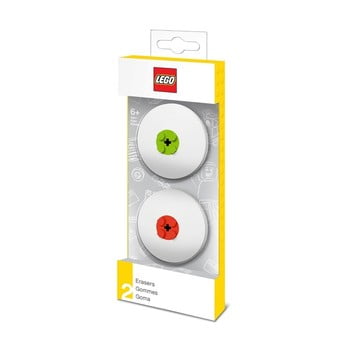 Set 2 radiere LEGO®, verde și roșu imagine