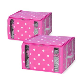 Set 2 cutii de depozitare Compactor Girly Range, 40 x 42 cm imagine