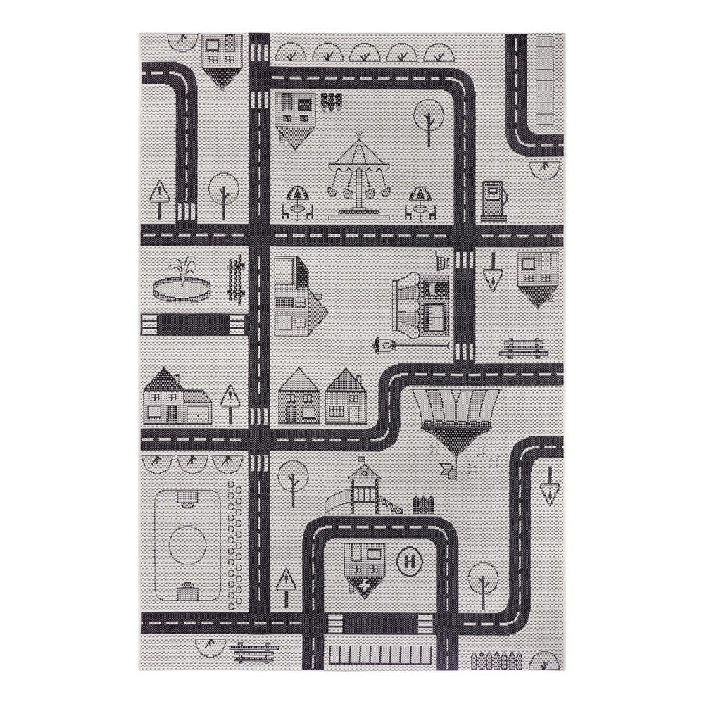 Krémový dětský koberec Ragami City, 160 x 230 cm