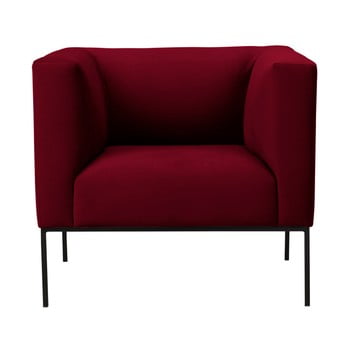 Fotoliu din catifea windsor & co sofas neptune, roșu