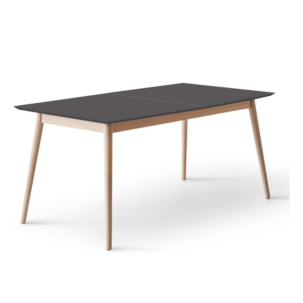 Rozkládací jídelní stůl s černou deskou v černo-přírodní barvě 90x165 cm Meza – Hammel Furniture