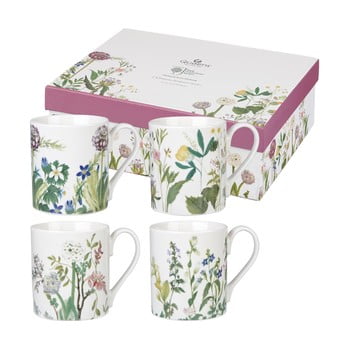 Set 4 căni din porțelan churchill china himalyan flowers, 250 ml