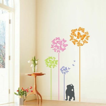 Set autocolante ambiance cat and butterflies