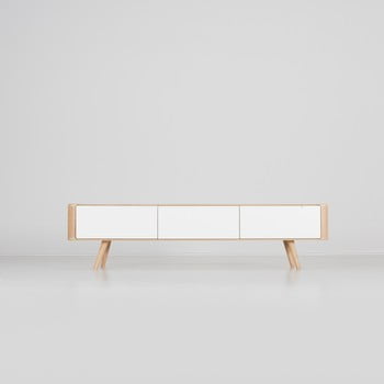 Comodă tv din lemn de stejar gazzda ena, 180 x 42 x 45 cm