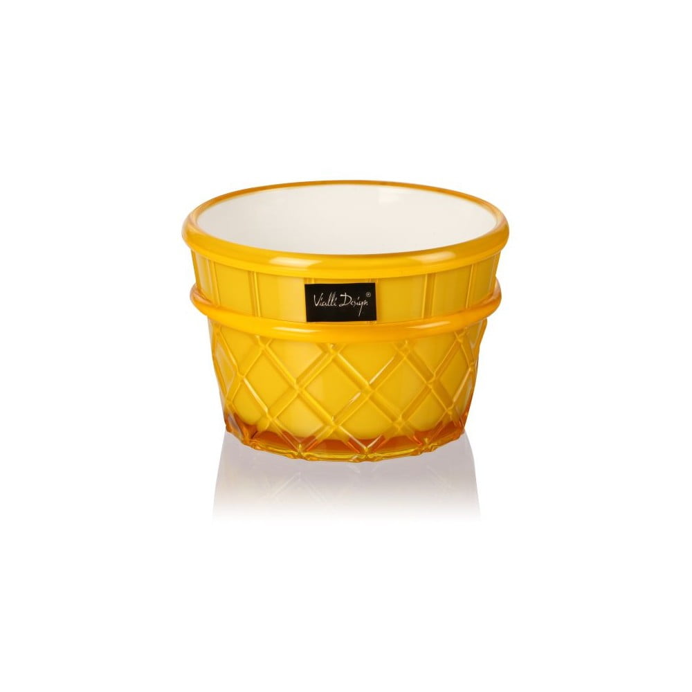 Žlutý pohár na dezert Vialli Design Livio, 266 ml