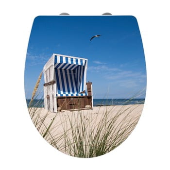 Capac wc cu închidere lentă wenko beach chair, 45 x 38,8 cm