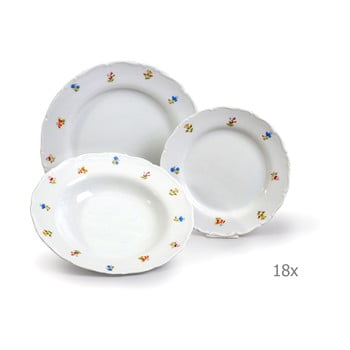 Set 18 farfurii din porțelan thun ophelia