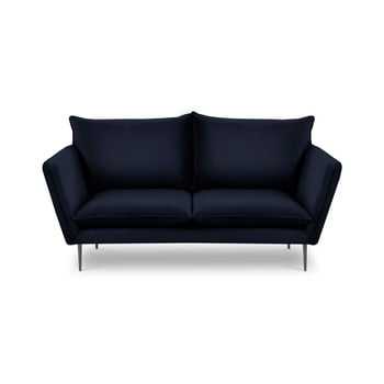 Canapea cu 2 locuri din catifea mazzini sofas acacia, lungime 175 cm, albastru închis