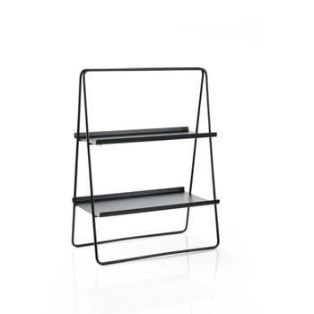 Etajeră cu structură din inox zone a-table, negru
