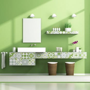 Set 24 autocolante ambiance grass, 10 x 10 cm