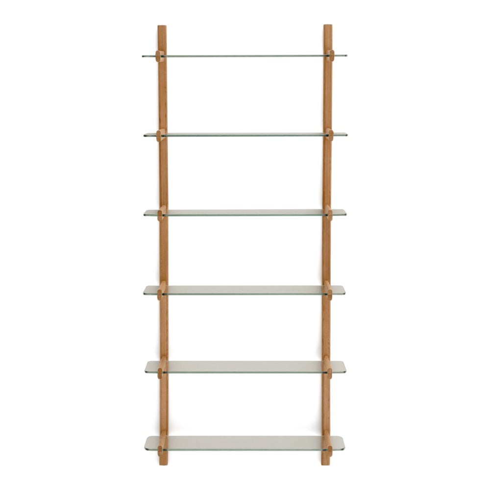 Skleněný modulární policový systém v přírodní barvě 90x202x30,5 cm Sitra – Kave Home