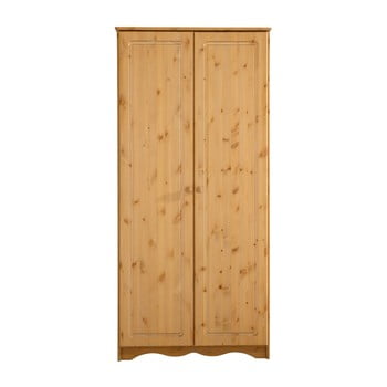 Șifonier din lemn de pin masiv cu 2 uși Støraa Amanda, natural