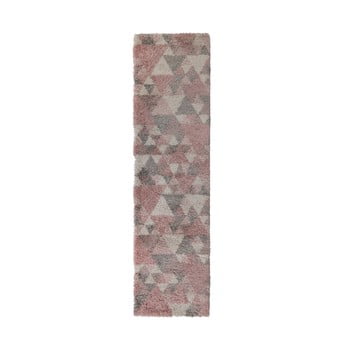 Covor flair rugs nuru, 60 x 230 cm, gri - roz