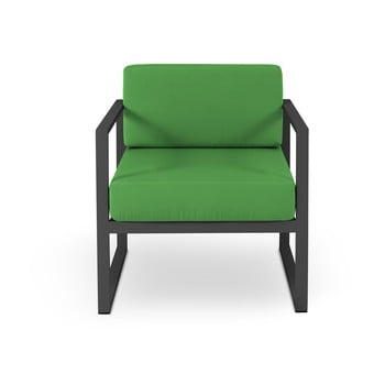 Fotoliu adecvat pentru exterior calme jardin nicea, negru - verde