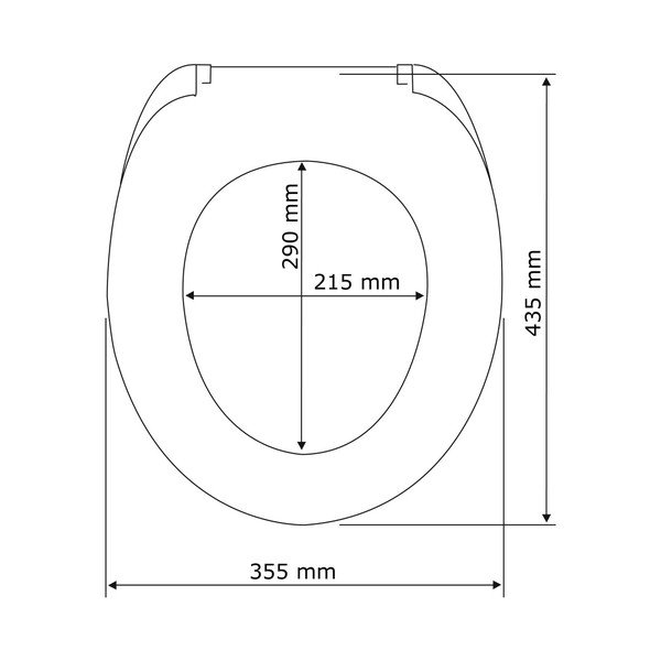 Bílé WC sedátko se snadným zavíráním Wenko Santana, 44 x 37 cm