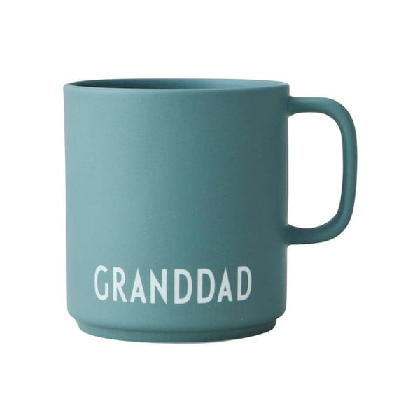 Tyrkysový porcelánový hrnek Design Letters Granddad