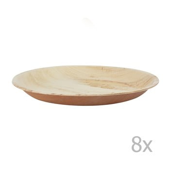 Set 8 tăvi unică folosință din frunze de palmier esschert design, ⌀ 22 cm