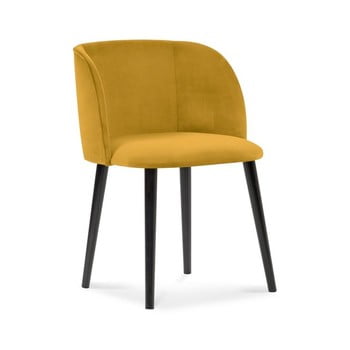 Scaun cu înveliș de catifea windsor & co sofas aurora, galben