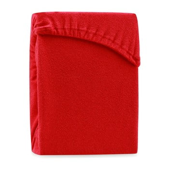 Cearșaf elastic pentru pat dublu ameliahome ruby red, 220-240 x 220 cm, roșu