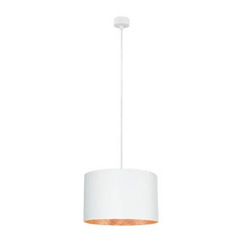 Lustră cu interiorul arămiu sotto luce mika, ∅ 36 cm, alb