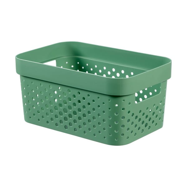Zelený úložný košík Curver Infinity Dots, 4,5 l