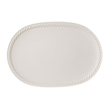 Platou oval din porțelan villeroy & boch montauk, 43 x 30 cm, alb