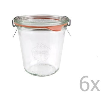 Set 6 borcane cu capac ermetic weck sturz high, 290 ml