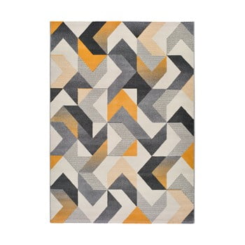 Covor universal gladys abstract, 60 x 120 cm, portocaliu-gri
