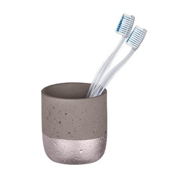 Suport beton pentru periuțe de dinți wenko mauve, gri