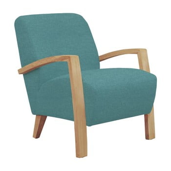 Fotoliu windsor & co sofas luna, albastru deschis-natural
