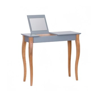 Masă de toaletă cu oglindă ragaba dressing table, lungime 85 cm, gri închis