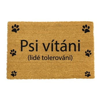 Covoraș intrare din fibre de cocos artsy doormats psi, 40 x 60 cm