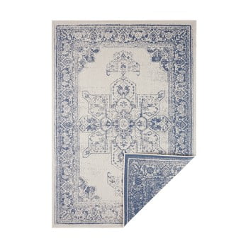 Covor reversibil bougari borbon, 160 x 230 cm, albastru-crem