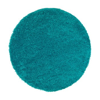 Covor rotund universal aqua liso, ø 80 cm, albastru
