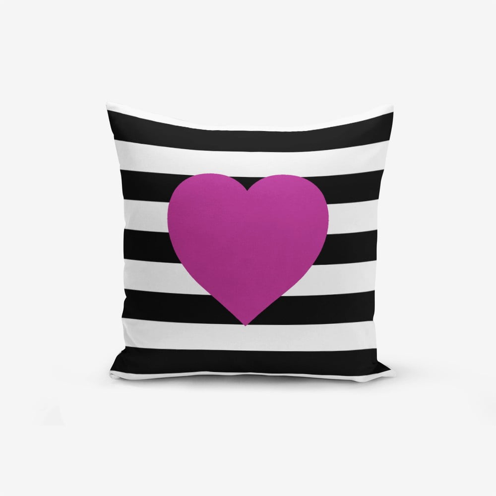 Povlak na polštář s příměsí bavlny Minimalist Cushion Covers Purple, 45 x 45 cm