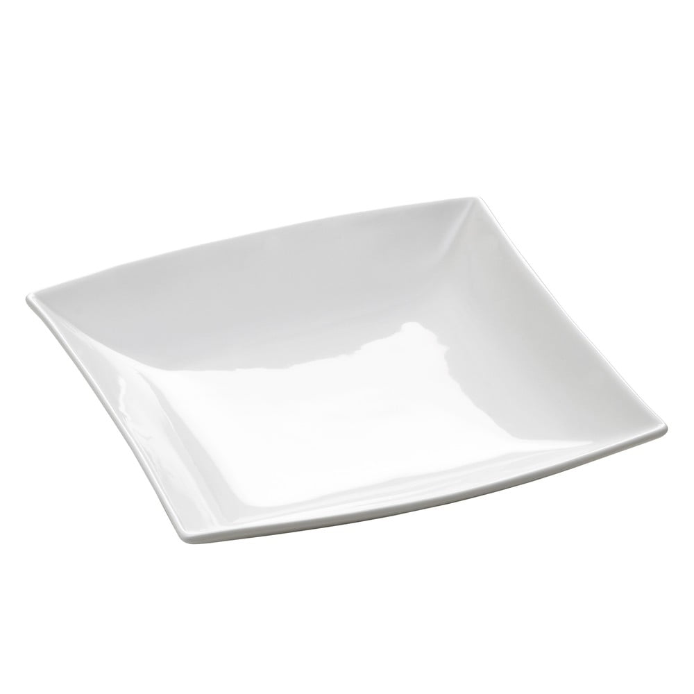 Bílý porcelánový hluboký talíř Maxwell & Williams East Meets West, 21,5 x 21,5 cm
