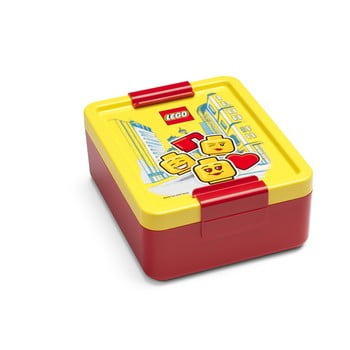Cutie pentru gustare cu capac galben lego® iconic, roşu