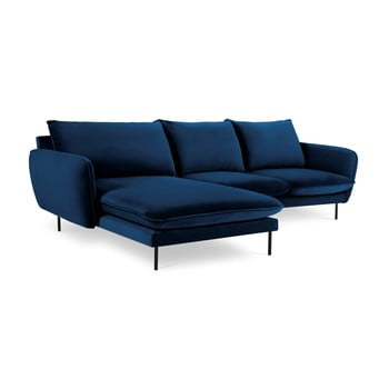 Colțar cu șezlong pe partea stângă cosmopolitan design vienna, albastru