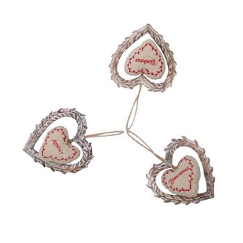 Set 3 inimioare suspendate antic line amour nature