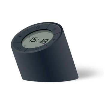 Ceas deșteptător cu led gingko edge, negru