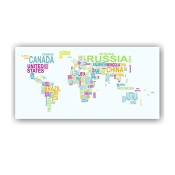 Hartă a lumii de perete tomasucci world map, 80 x 160 cm