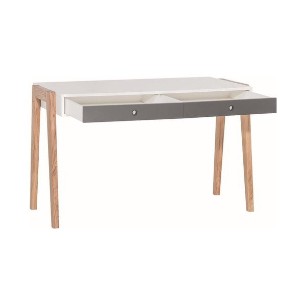 Bílo-šedý pracovní stůl Vox Concept