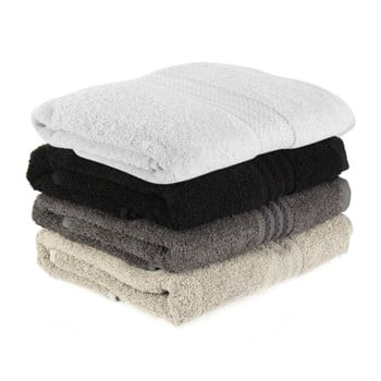 Set 4 prosoape baie rainbow black, 70 x 140 cm