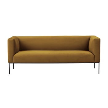 Canapea din catifea cu 3 locuri windsor & co sofas neptune, galben