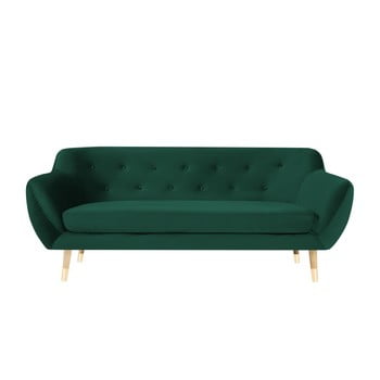 Canapea cu 3 locuri Mazzini Sofas Amelie, verde închis