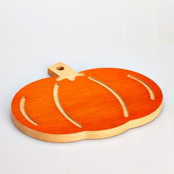 Tocător din lemn de fag Bisetti Pumpkin, 31,5 x 27,5 cm imagine