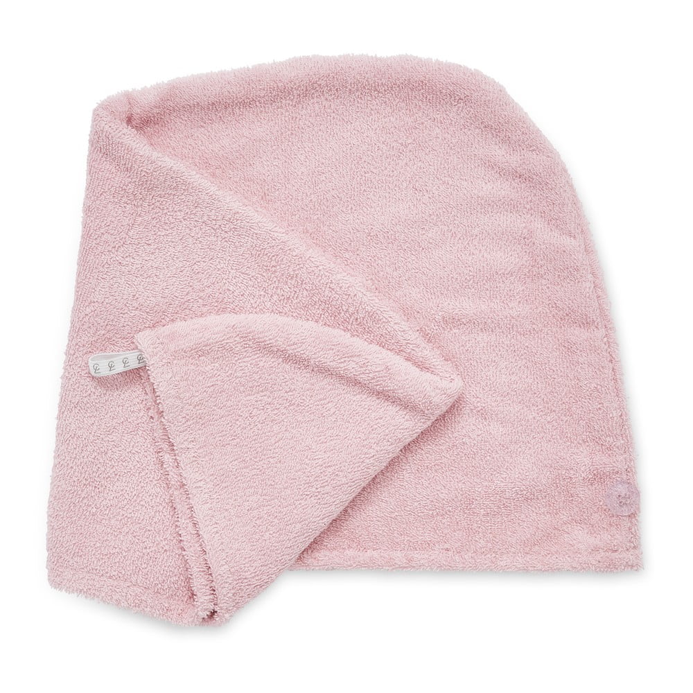 Růžové rychleschnoucí bavlněné ručníky na vlasy v sadě 2 ks 20x13 cm Quick Dry – Catherine Lansfield