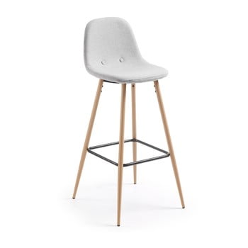 Scaun de bar la forma nilson, gri deschis